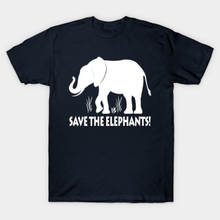 Save the Elephants in Silhouette T-Shirt